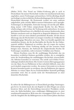 Image of the Page - 172 - in Was macht die Digitalisierung mit den Hochschulen? - Einwürfe und Provokationen