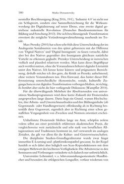 Bild der Seite - 180 - in Was macht die Digitalisierung mit den Hochschulen? - Einwürfe und Provokationen