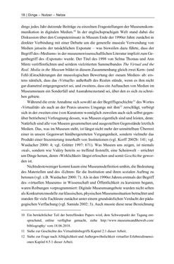 Image of the Page - 18 - in Dinge – Nutzer – Netze - Von der Virtualisierung des Musealen zur Musealisierung des Virtuellen