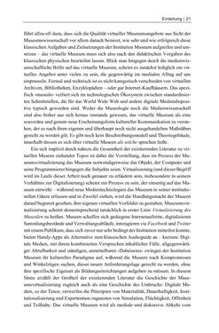 Image of the Page - 21 - in Dinge – Nutzer – Netze - Von der Virtualisierung des Musealen zur Musealisierung des Virtuellen