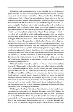 Image of the Page - 23 - in Dinge – Nutzer – Netze - Von der Virtualisierung des Musealen zur Musealisierung des Virtuellen