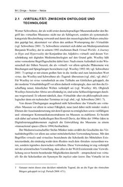 Bild der Seite - 84 - in Dinge – Nutzer – Netze - Von der Virtualisierung des Musealen zur Musealisierung des Virtuellen