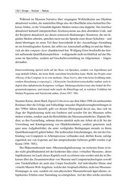 Bild der Seite - 122 - in Dinge – Nutzer – Netze - Von der Virtualisierung des Musealen zur Musealisierung des Virtuellen