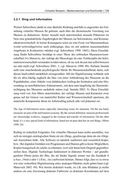 Bild der Seite - 129 - in Dinge – Nutzer – Netze - Von der Virtualisierung des Musealen zur Musealisierung des Virtuellen
