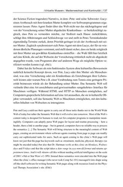 Bild der Seite - 137 - in Dinge – Nutzer – Netze - Von der Virtualisierung des Musealen zur Musealisierung des Virtuellen