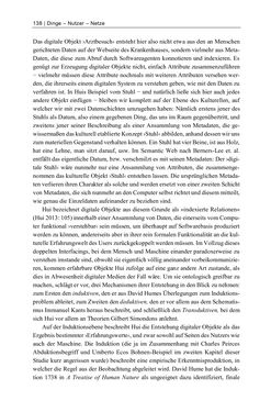 Bild der Seite - 138 - in Dinge – Nutzer – Netze - Von der Virtualisierung des Musealen zur Musealisierung des Virtuellen