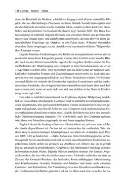 Image of the Page - 148 - in Dinge – Nutzer – Netze - Von der Virtualisierung des Musealen zur Musealisierung des Virtuellen