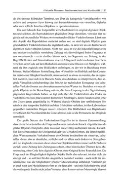 Bild der Seite - 151 - in Dinge – Nutzer – Netze - Von der Virtualisierung des Musealen zur Musealisierung des Virtuellen