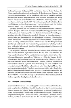 Bild der Seite - 153 - in Dinge – Nutzer – Netze - Von der Virtualisierung des Musealen zur Musealisierung des Virtuellen