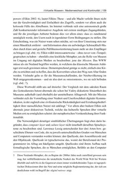 Bild der Seite - 159 - in Dinge – Nutzer – Netze - Von der Virtualisierung des Musealen zur Musealisierung des Virtuellen