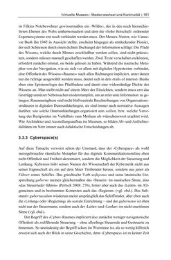 Image of the Page - 161 - in Dinge – Nutzer – Netze - Von der Virtualisierung des Musealen zur Musealisierung des Virtuellen