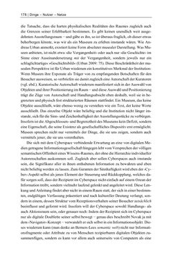 Image of the Page - 178 - in Dinge – Nutzer – Netze - Von der Virtualisierung des Musealen zur Musealisierung des Virtuellen