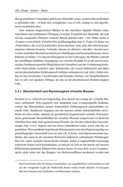 Bild der Seite - 182 - in Dinge – Nutzer – Netze - Von der Virtualisierung des Musealen zur Musealisierung des Virtuellen