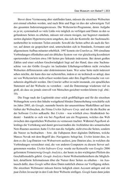 Image of the Page - 203 - in Dinge – Nutzer – Netze - Von der Virtualisierung des Musealen zur Musealisierung des Virtuellen