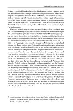 Image of the Page - 205 - in Dinge – Nutzer – Netze - Von der Virtualisierung des Musealen zur Musealisierung des Virtuellen