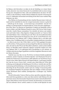 Image of the Page - 217 - in Dinge – Nutzer – Netze - Von der Virtualisierung des Musealen zur Musealisierung des Virtuellen