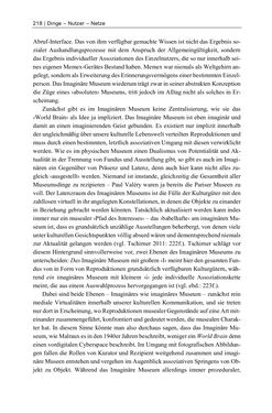Image of the Page - 218 - in Dinge – Nutzer – Netze - Von der Virtualisierung des Musealen zur Musealisierung des Virtuellen