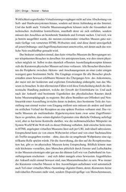 Image of the Page - 224 - in Dinge – Nutzer – Netze - Von der Virtualisierung des Musealen zur Musealisierung des Virtuellen