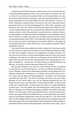 Image of the Page - 232 - in Dinge – Nutzer – Netze - Von der Virtualisierung des Musealen zur Musealisierung des Virtuellen