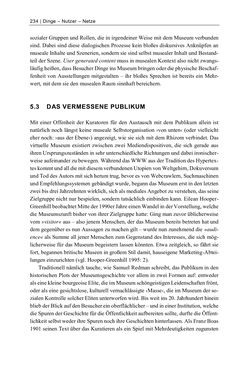 Image of the Page - 234 - in Dinge – Nutzer – Netze - Von der Virtualisierung des Musealen zur Musealisierung des Virtuellen