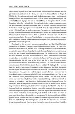 Image of the Page - 258 - in Dinge – Nutzer – Netze - Von der Virtualisierung des Musealen zur Musealisierung des Virtuellen