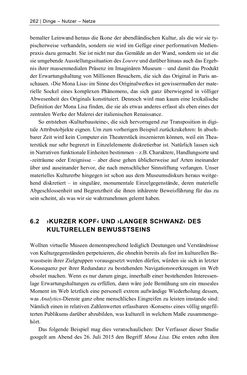 Image of the Page - 262 - in Dinge – Nutzer – Netze - Von der Virtualisierung des Musealen zur Musealisierung des Virtuellen