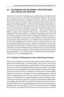 Image of the Page - 271 - in Dinge – Nutzer – Netze - Von der Virtualisierung des Musealen zur Musealisierung des Virtuellen