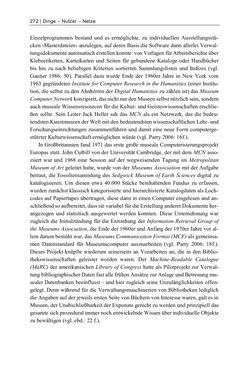 Image of the Page - 272 - in Dinge – Nutzer – Netze - Von der Virtualisierung des Musealen zur Musealisierung des Virtuellen