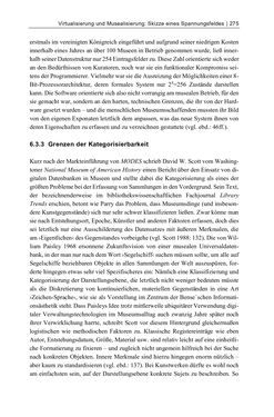 Image of the Page - 275 - in Dinge – Nutzer – Netze - Von der Virtualisierung des Musealen zur Musealisierung des Virtuellen