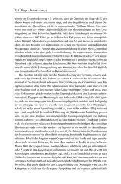 Image of the Page - 276 - in Dinge – Nutzer – Netze - Von der Virtualisierung des Musealen zur Musealisierung des Virtuellen