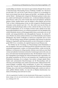 Image of the Page - 277 - in Dinge – Nutzer – Netze - Von der Virtualisierung des Musealen zur Musealisierung des Virtuellen