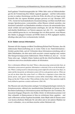 Image of the Page - 279 - in Dinge – Nutzer – Netze - Von der Virtualisierung des Musealen zur Musealisierung des Virtuellen