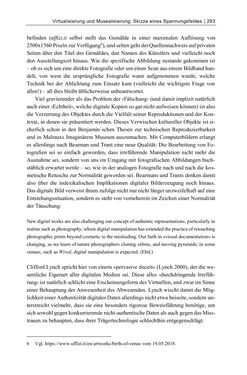 Image of the Page - 293 - in Dinge – Nutzer – Netze - Von der Virtualisierung des Musealen zur Musealisierung des Virtuellen