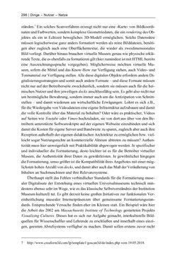 Image of the Page - 296 - in Dinge – Nutzer – Netze - Von der Virtualisierung des Musealen zur Musealisierung des Virtuellen