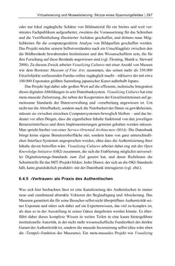 Image of the Page - 297 - in Dinge – Nutzer – Netze - Von der Virtualisierung des Musealen zur Musealisierung des Virtuellen