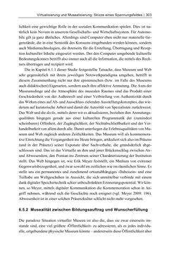 Bild der Seite - 303 - in Dinge – Nutzer – Netze - Von der Virtualisierung des Musealen zur Musealisierung des Virtuellen