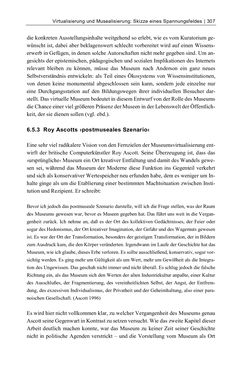 Bild der Seite - 307 - in Dinge – Nutzer – Netze - Von der Virtualisierung des Musealen zur Musealisierung des Virtuellen