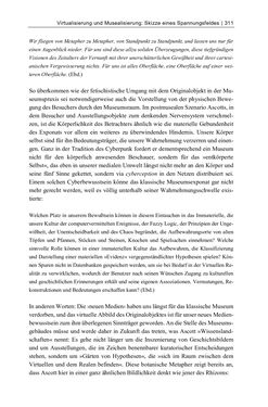 Bild der Seite - 311 - in Dinge – Nutzer – Netze - Von der Virtualisierung des Musealen zur Musealisierung des Virtuellen