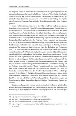Bild der Seite - 336 - in Dinge – Nutzer – Netze - Von der Virtualisierung des Musealen zur Musealisierung des Virtuellen