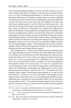 Image of the Page - 354 - in Dinge – Nutzer – Netze - Von der Virtualisierung des Musealen zur Musealisierung des Virtuellen