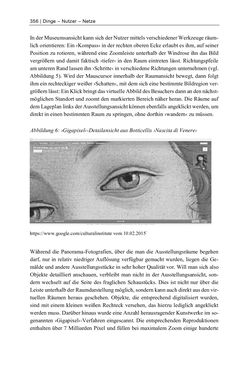 Image of the Page - 356 - in Dinge – Nutzer – Netze - Von der Virtualisierung des Musealen zur Musealisierung des Virtuellen