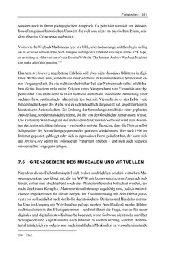 Bild der Seite - 381 - in Dinge – Nutzer – Netze - Von der Virtualisierung des Musealen zur Musealisierung des Virtuellen