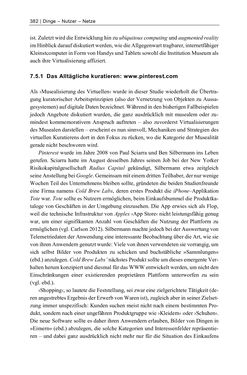 Bild der Seite - 382 - in Dinge – Nutzer – Netze - Von der Virtualisierung des Musealen zur Musealisierung des Virtuellen