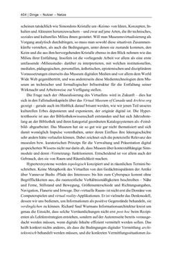 Image of the Page - 404 - in Dinge – Nutzer – Netze - Von der Virtualisierung des Musealen zur Musealisierung des Virtuellen