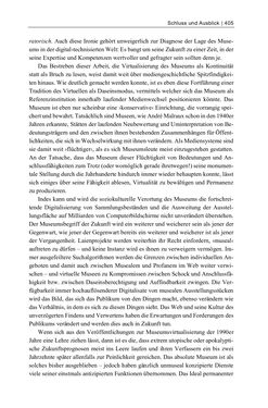 Image of the Page - 405 - in Dinge – Nutzer – Netze - Von der Virtualisierung des Musealen zur Musealisierung des Virtuellen