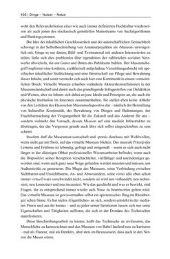 Image of the Page - 408 - in Dinge – Nutzer – Netze - Von der Virtualisierung des Musealen zur Musealisierung des Virtuellen