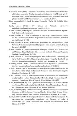 Image of the Page - 416 - in Dinge – Nutzer – Netze - Von der Virtualisierung des Musealen zur Musealisierung des Virtuellen