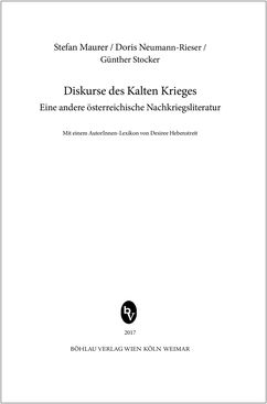 Bild der Seite - (000001) - in Diskurse des Kalten Krieges - Eine andere österreichische Nachkriegsliteratur