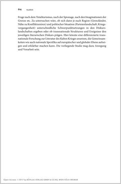 Image of the Page - 614 - in Diskurse des Kalten Krieges - Eine andere österreichische Nachkriegsliteratur