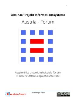 Image of the Page - 1 - in Seminar/Projekt Informationssysteme - Ausgewählte Unterrichtsbeispiele für den IT-Unterstützten Geographieunterricht